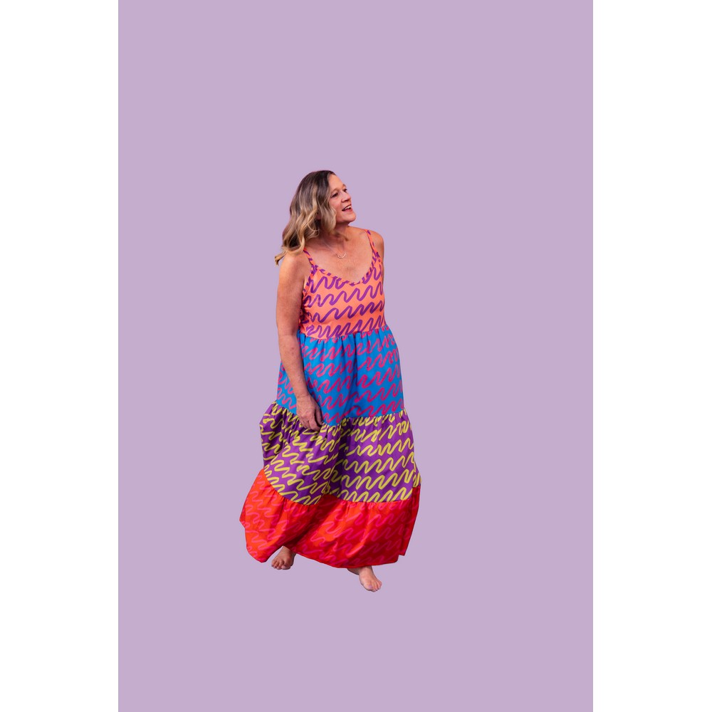 Baumwolle Popeline Making Waves blau Nerida Hansen