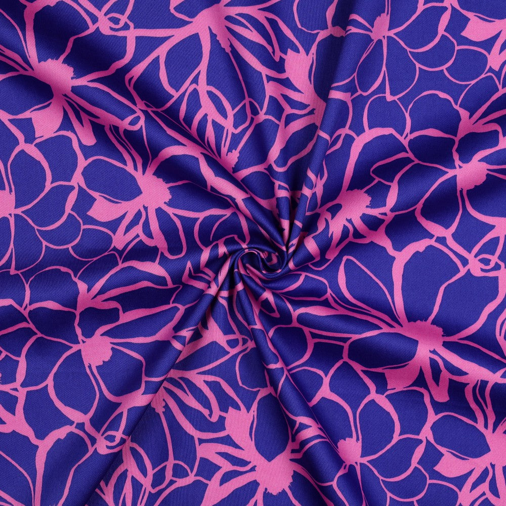 Baumwollsatin MAGNOLIA Nerida Hansen royalblau