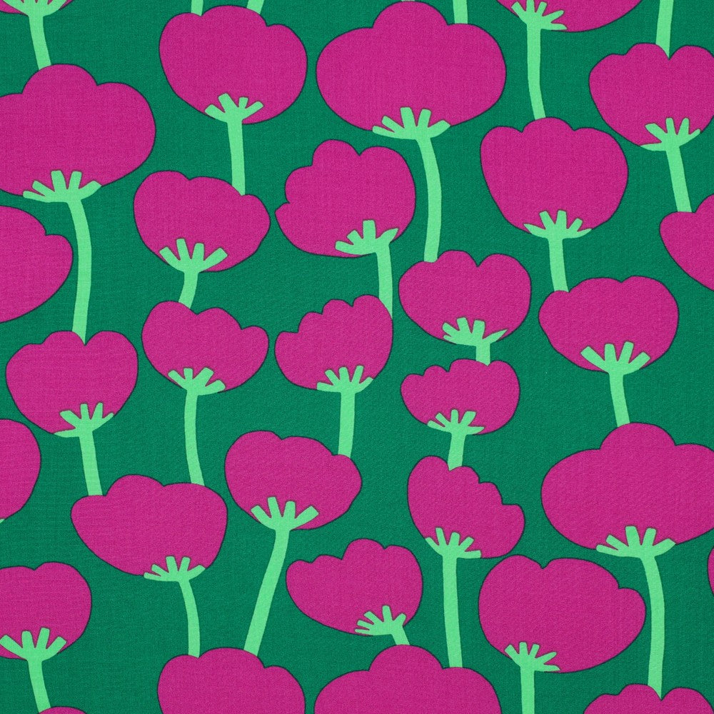 Viskose Lenzing Ecovero POPPIES Nerida Hansen grün