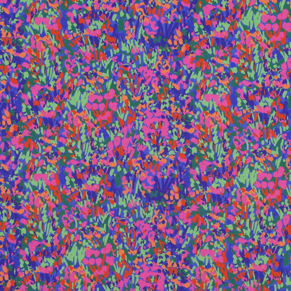 Viskose Lenzing Ecovero digital COLORFUL GARDEN Nerida Hansen blau