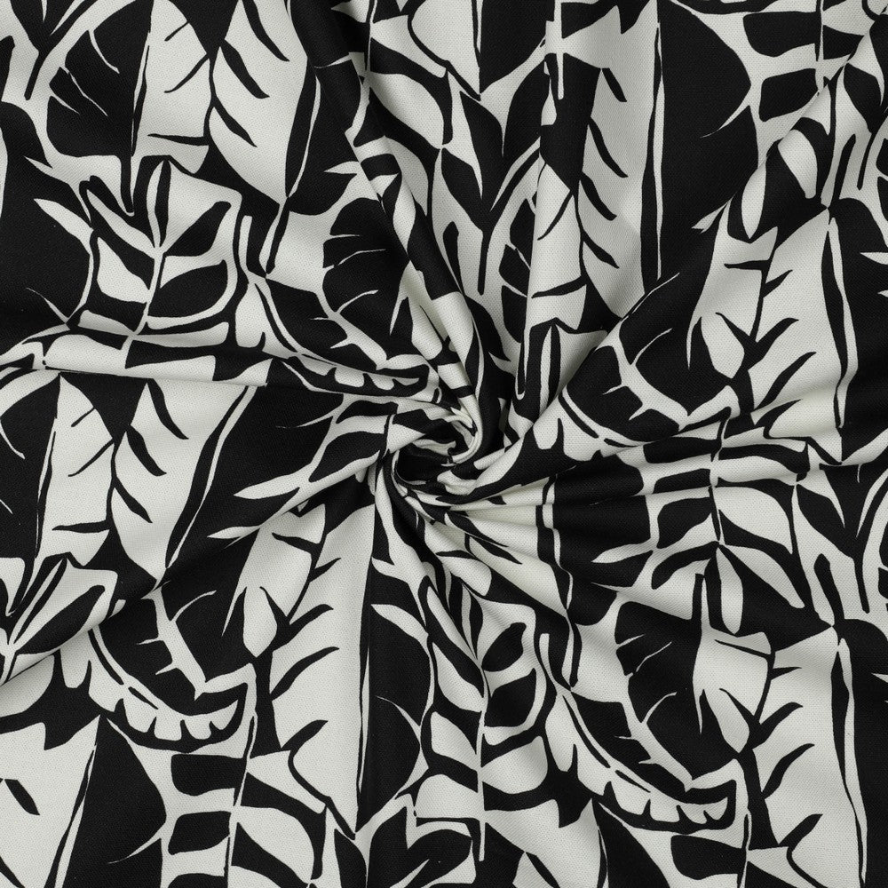 Canvas Abstract Blätter schwarz weiß
