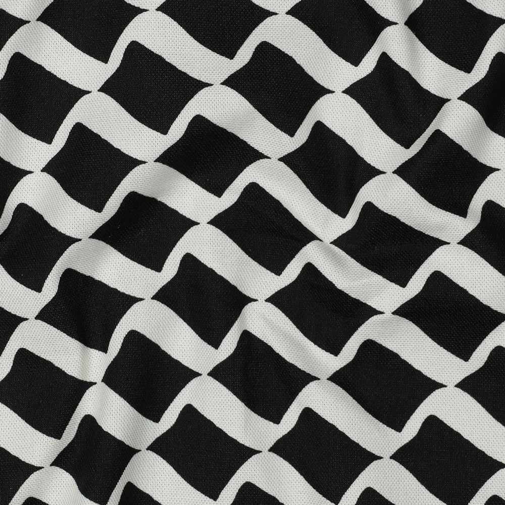 Canvas Abstract Wellen schwarz weiß