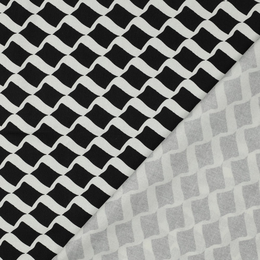 Canvas Abstract Wellen schwarz weiß