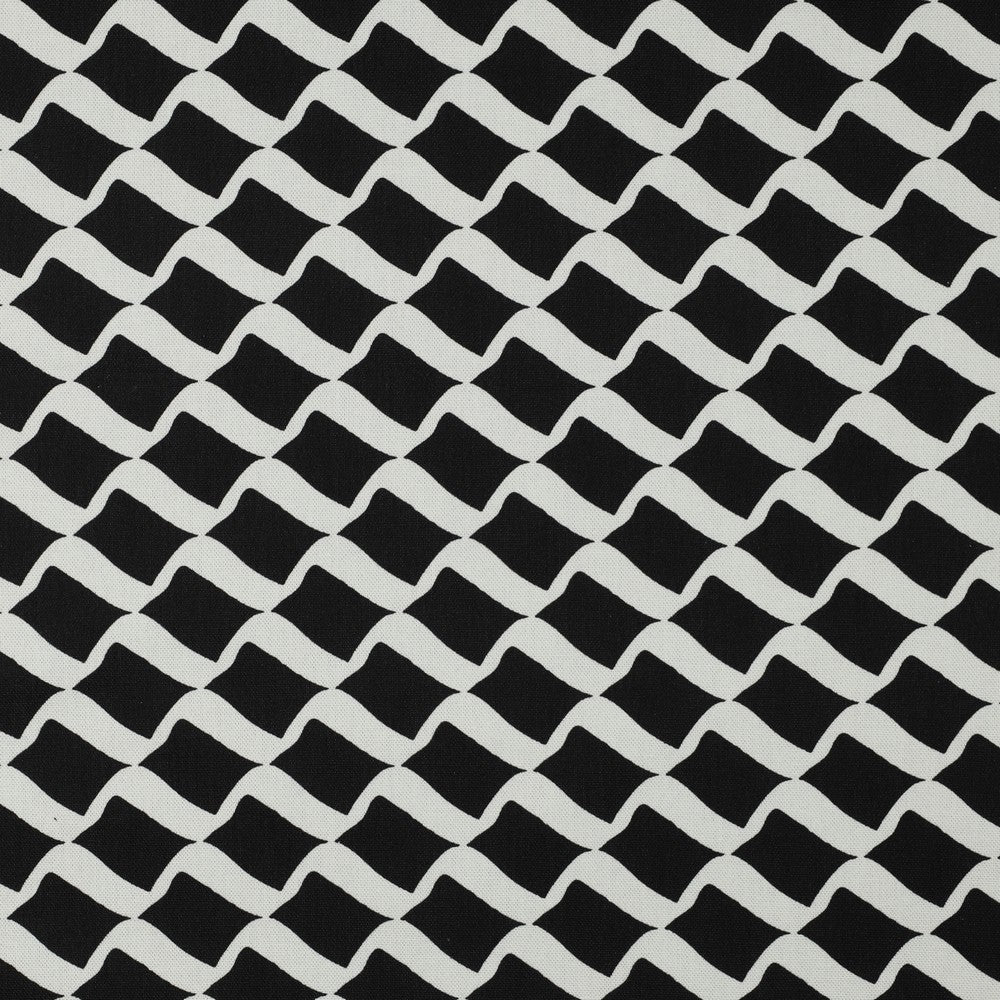 Canvas Abstract Wellen schwarz weiß