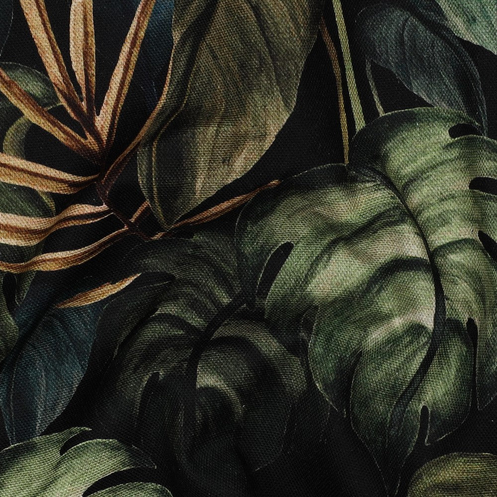 Canvas digital Tropical Leaves schwarz