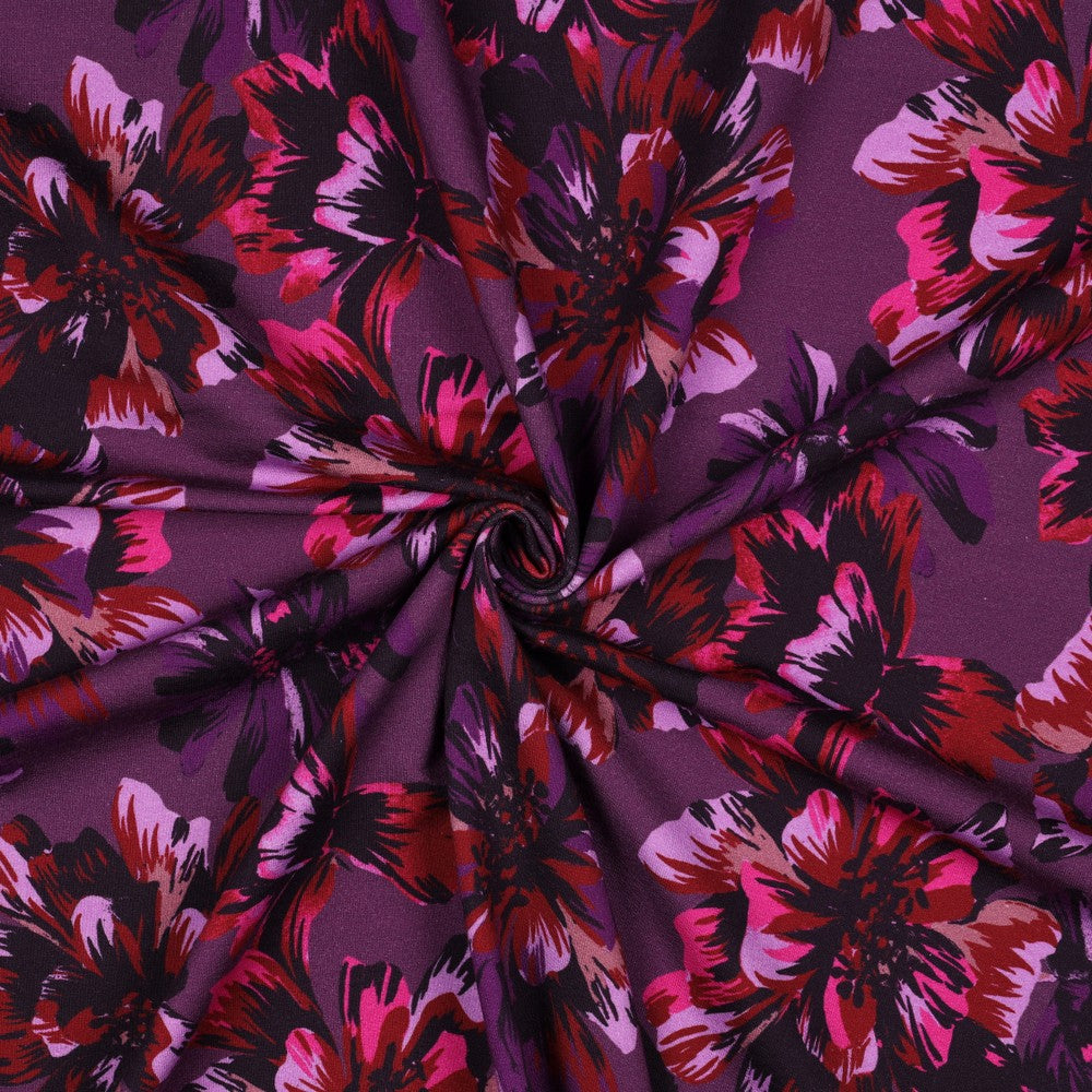 Sweat digital Flowers dark purple