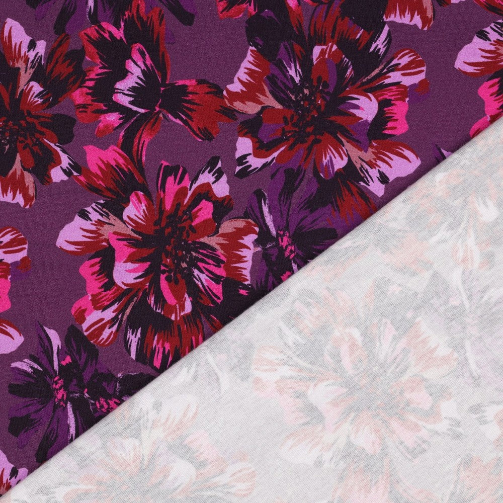 Sweat digital Flowers dark purple