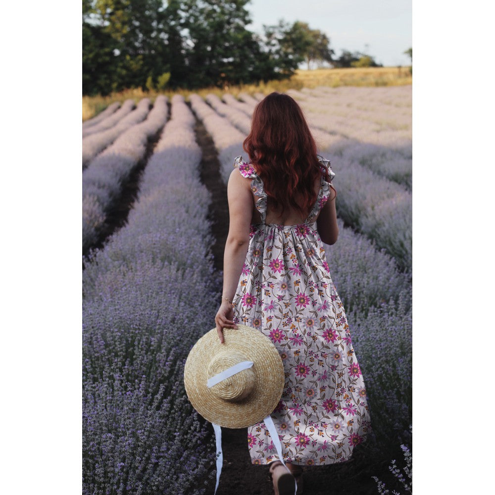 Baumwolle Voile Flowers schwarz