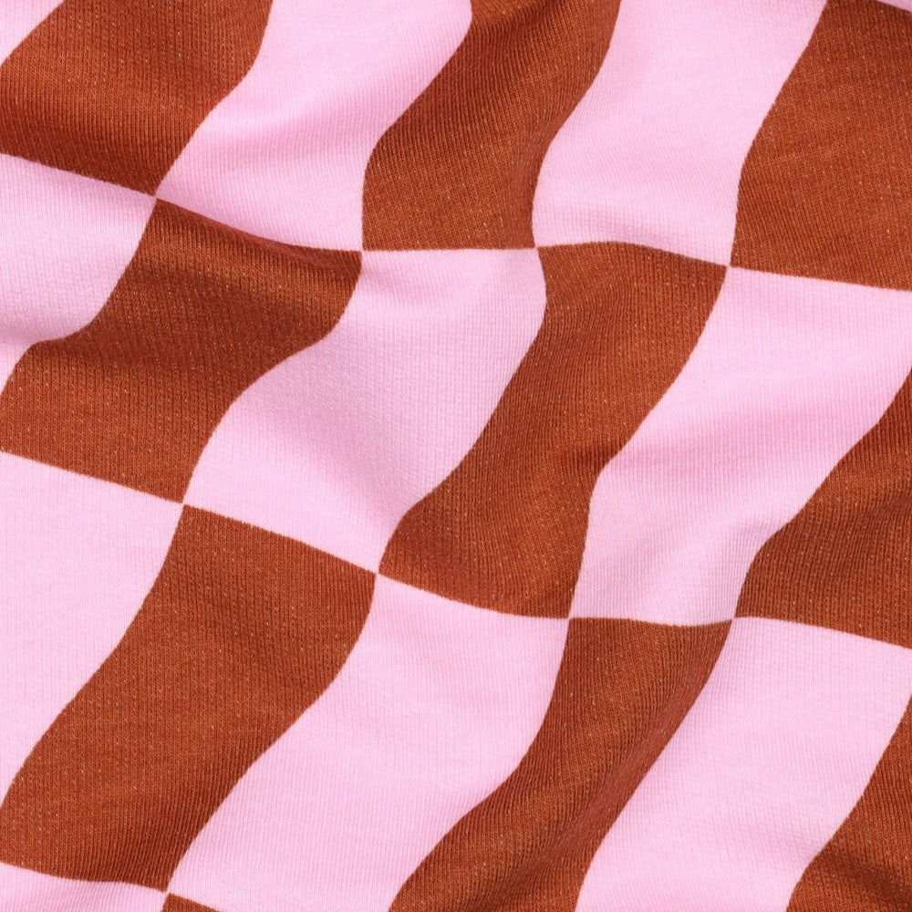 Sweat Soft Check rosa kupfer