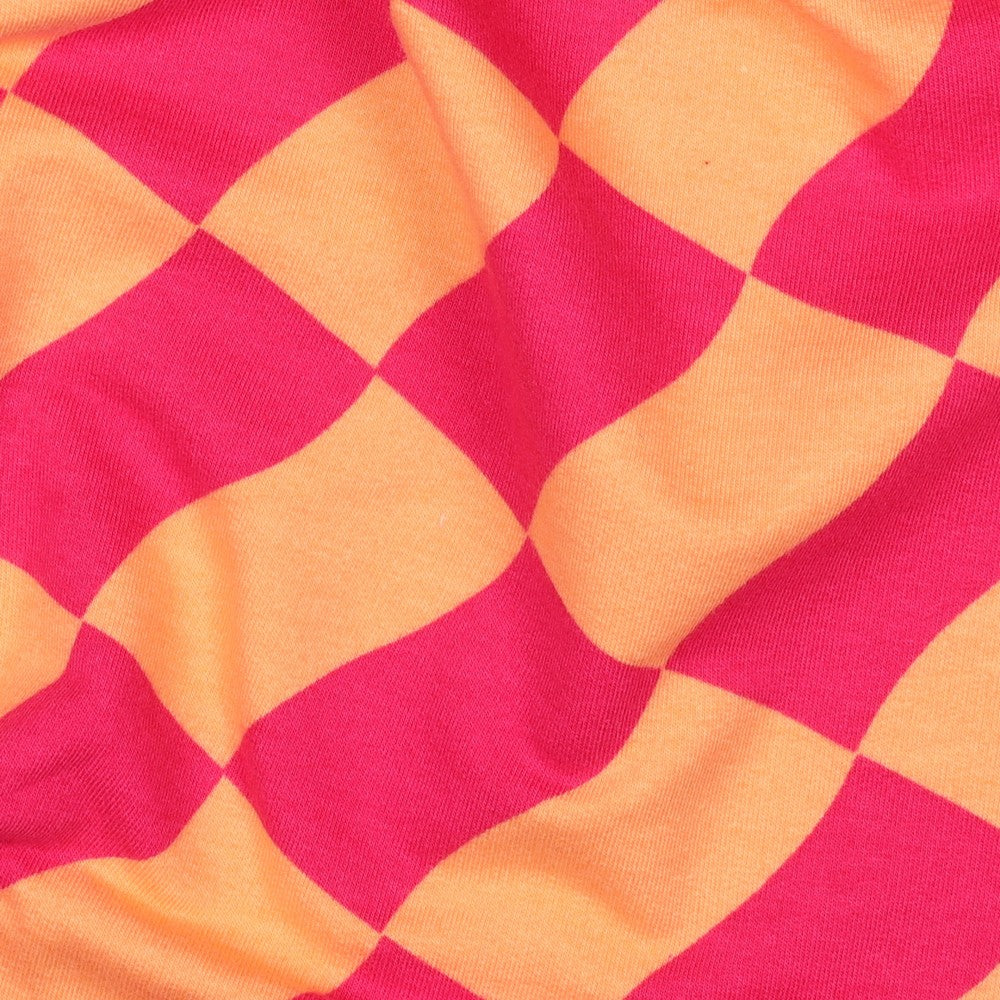 Sweat Soft Check apricot pink