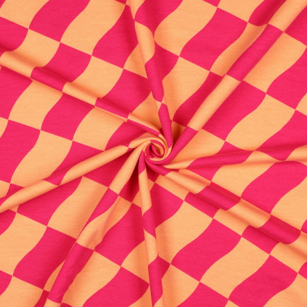 Sweat Soft Check apricot pink