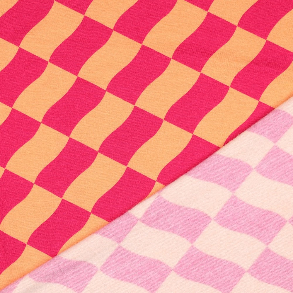 Sweat Soft Check apricot pink