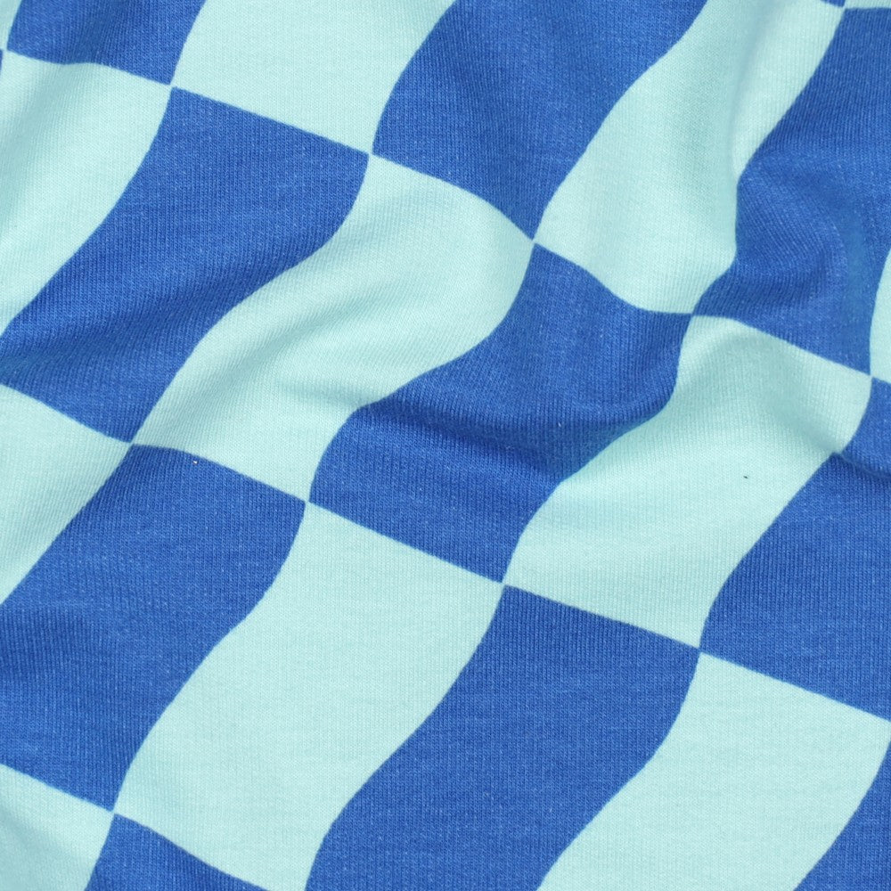Sweat Soft Check mint blau