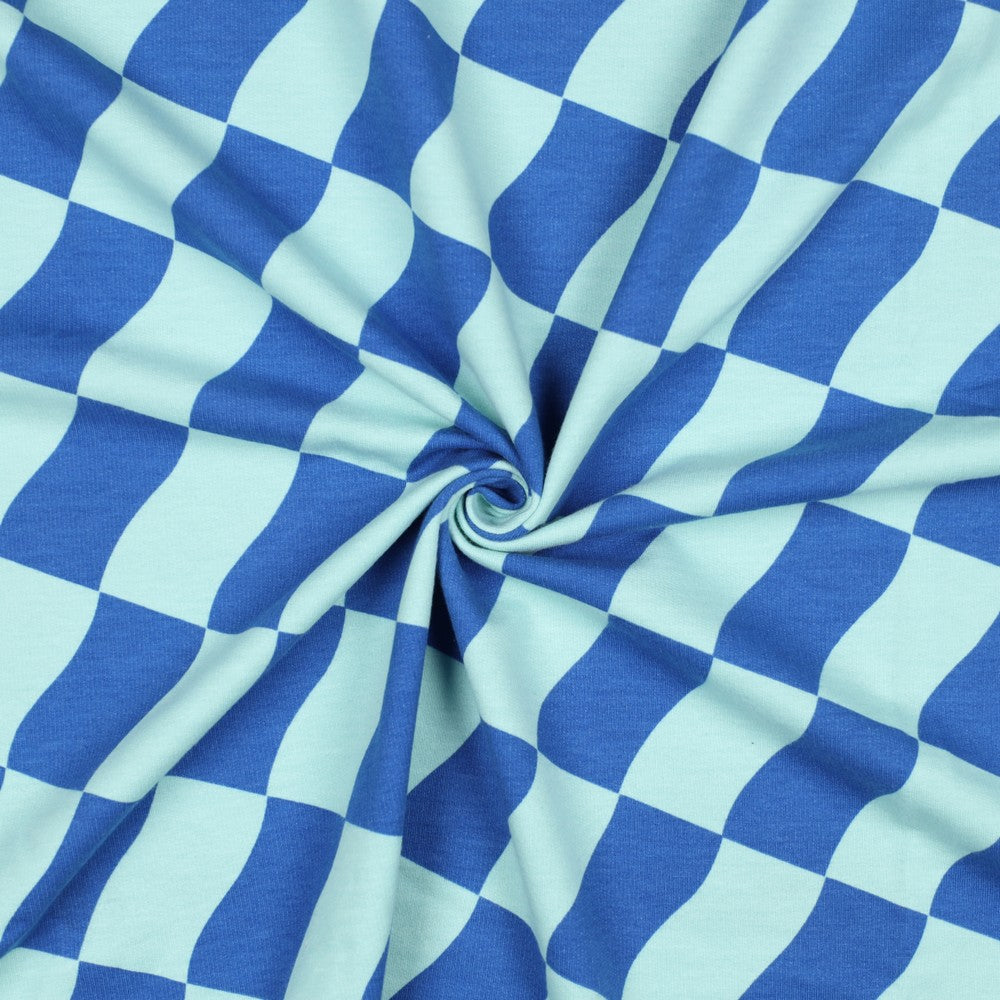 Sweat Soft Check mint blau