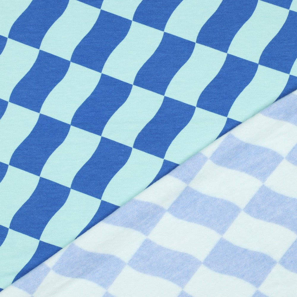 Sweat Soft Check mint blau