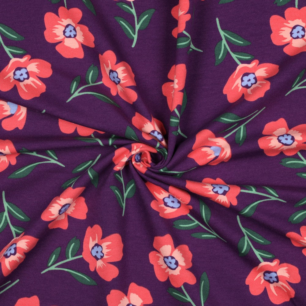 Sweat Soft Flowers bordeaux
