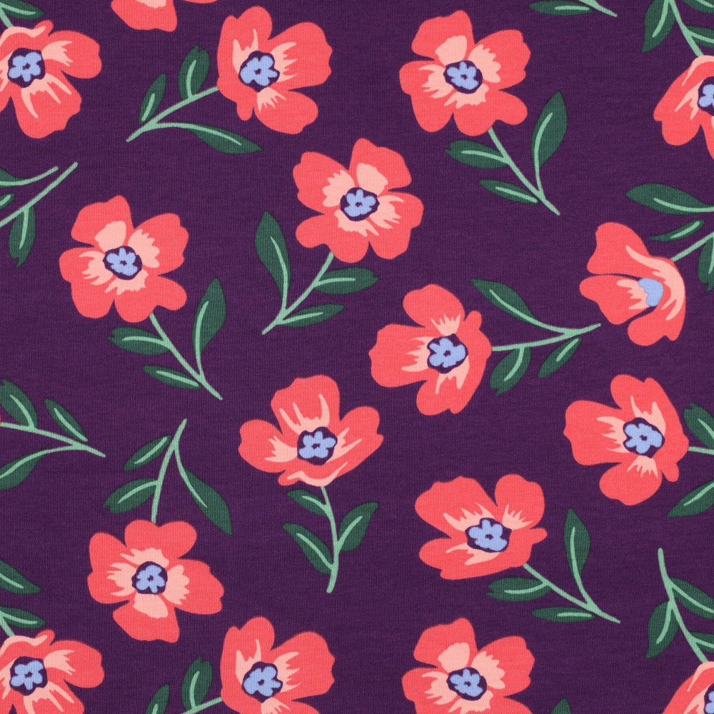 Sweat Soft Flowers bordeaux