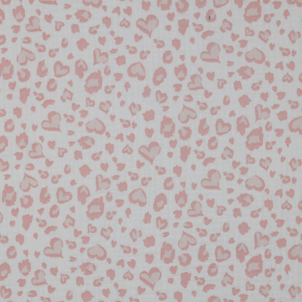 Musselin Animal Skin weiß rose