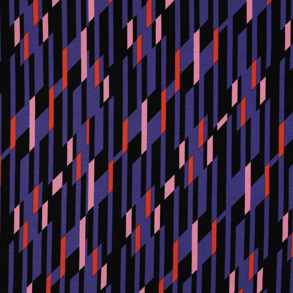 Punta di Roma Abstract Streifen schwarz lila