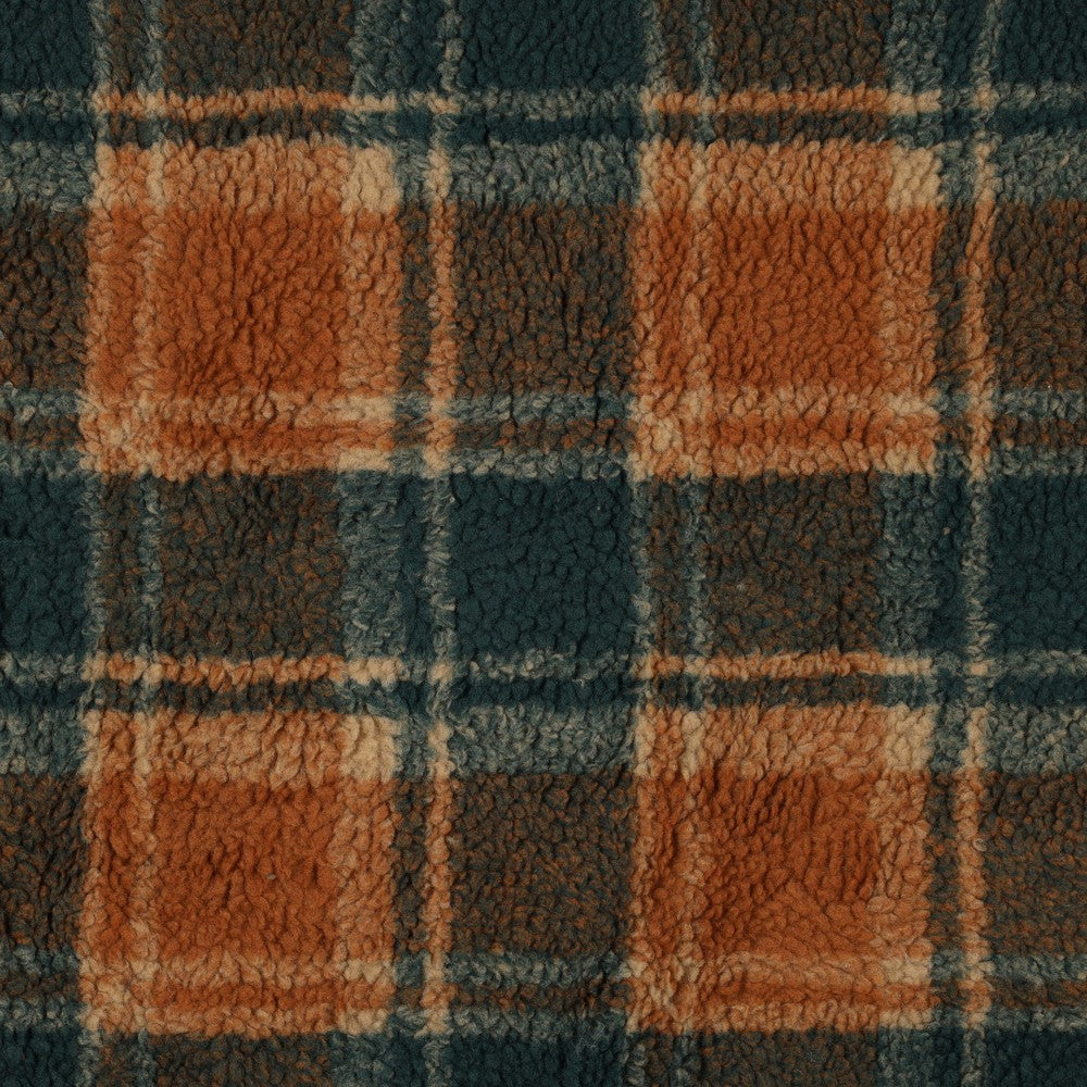 Teddystoff Checks Karo rost petrol beige