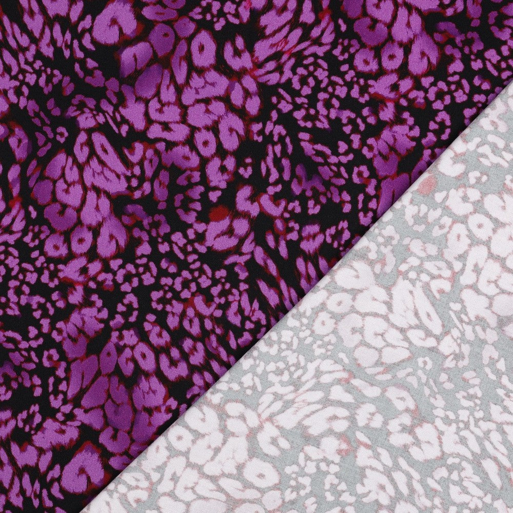 Rosella Stretch digital Animal Skin lila schwarz