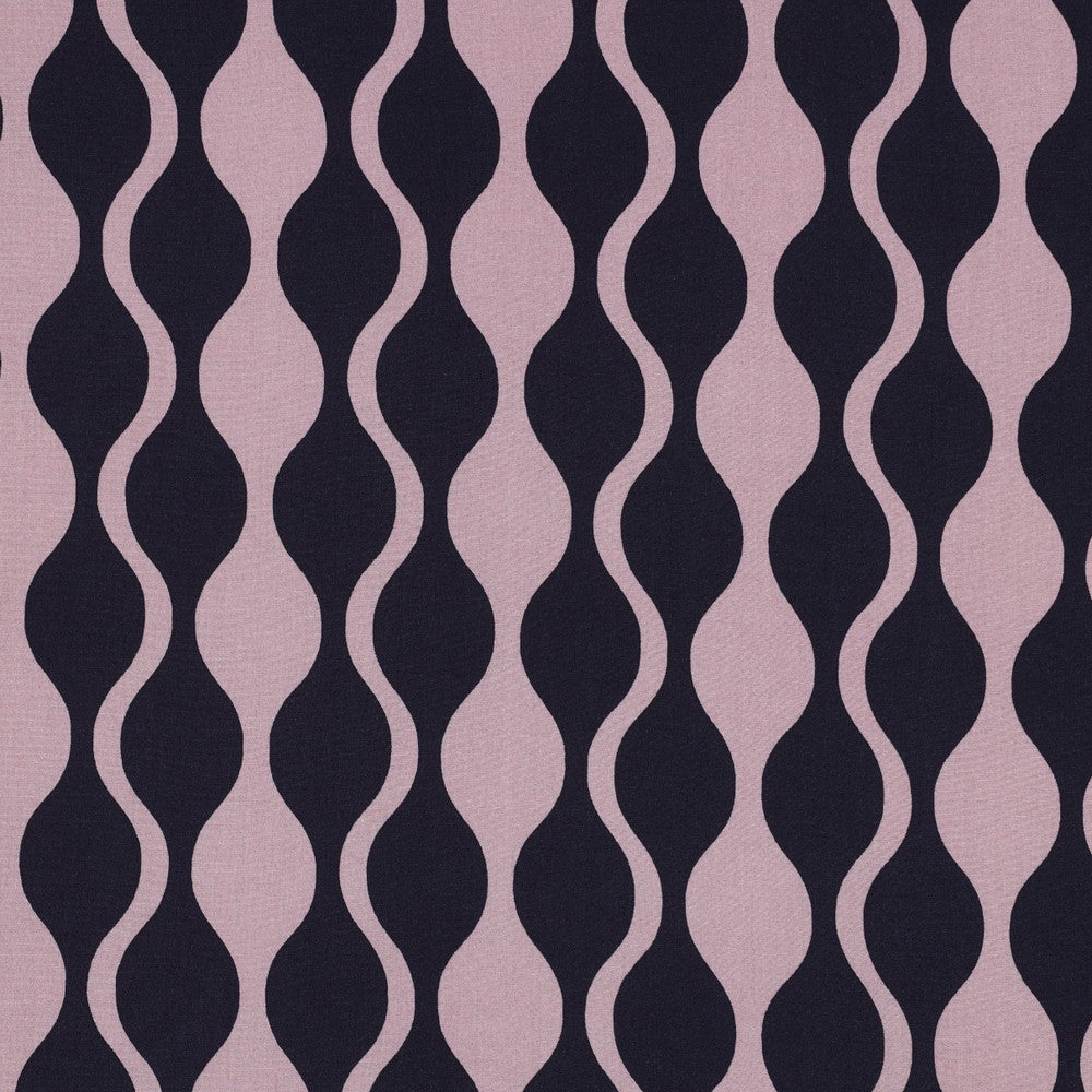 Viskose Lenzing Ecovero Abstrakt navy mauve