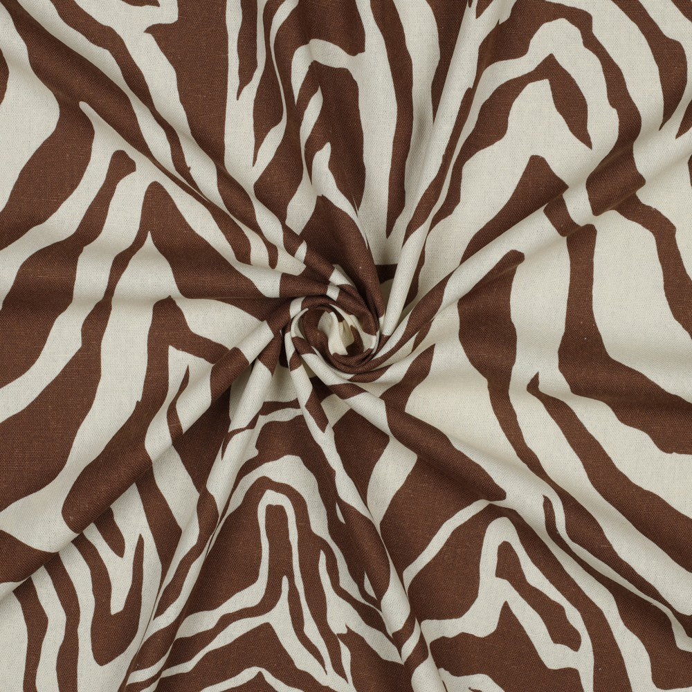 Leinen Viskose Animalskin braun ecru