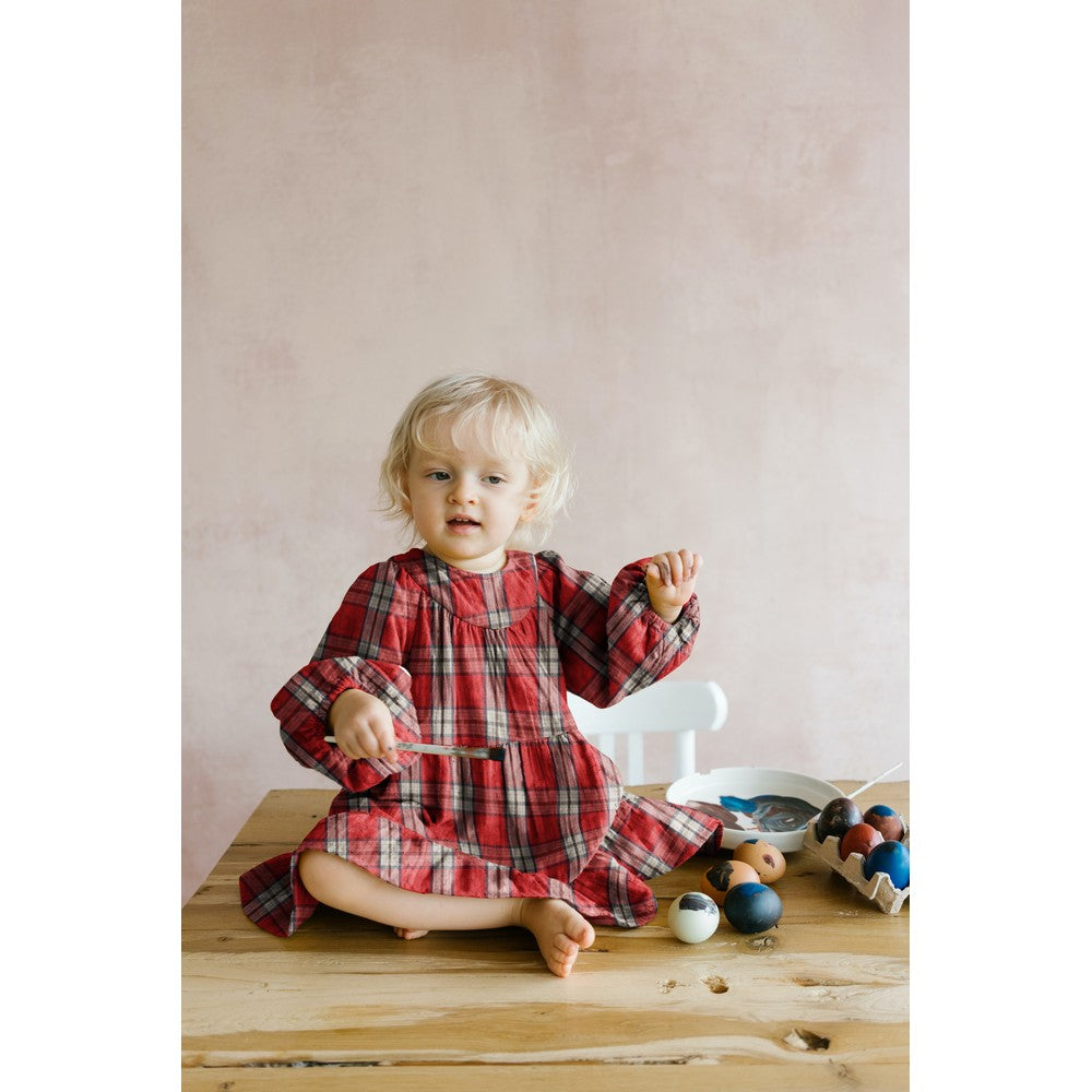 Double Gauze Double Sided karo braun