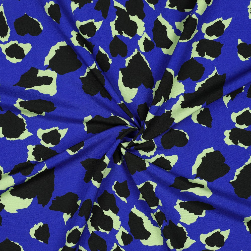 Viskose Bluse Animal Skin cobaltblau