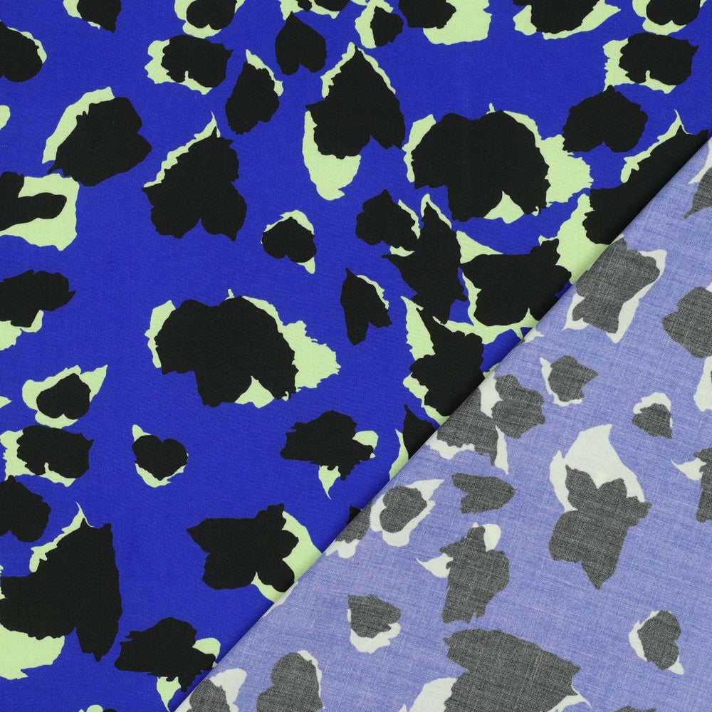 Viskose Bluse Animal Skin cobaltblau