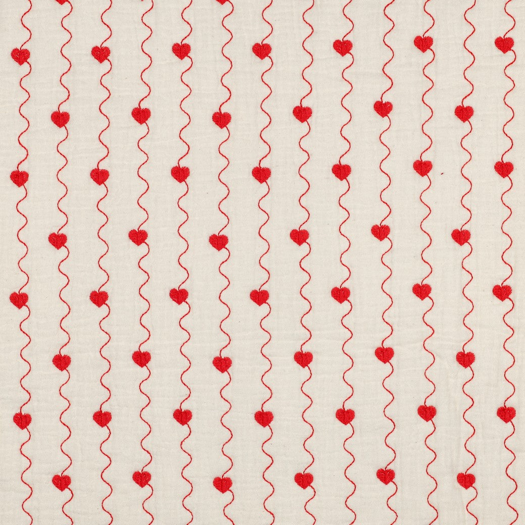 Bald erhältlich - Musselin Stepper Herzen natural