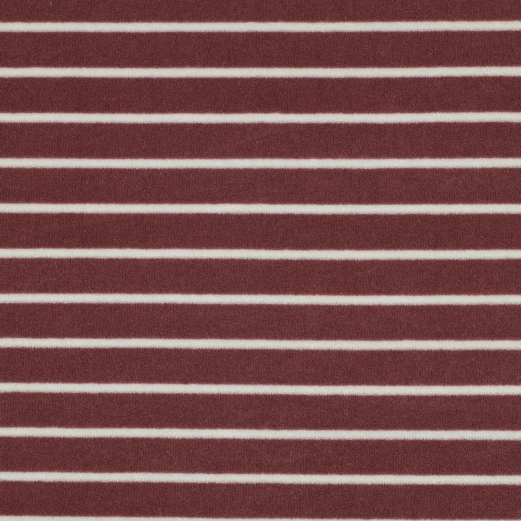 Bald erhältlich - Frottee Baumwolle garngefärbt Streifen mauve ecru