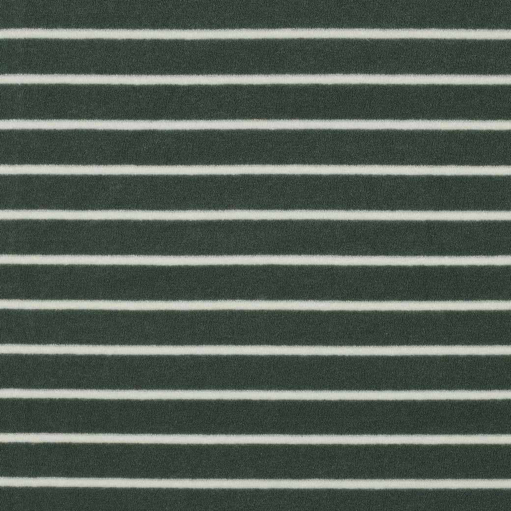 Bald erhältlich - Frottee Baumwolle garngefärbt Streifen salbei ecru