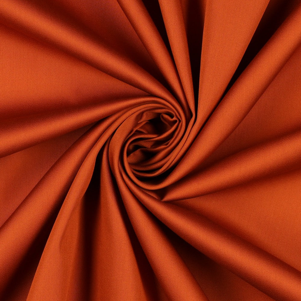 Baumwollsatin Bluse Satin pumpkin