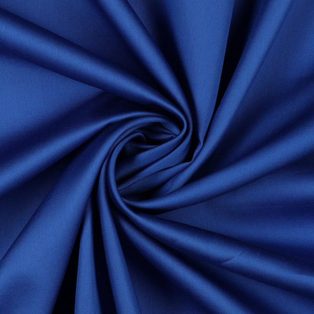 Baumwollsatin uni dark cobalt Kombi Nerida Hansen