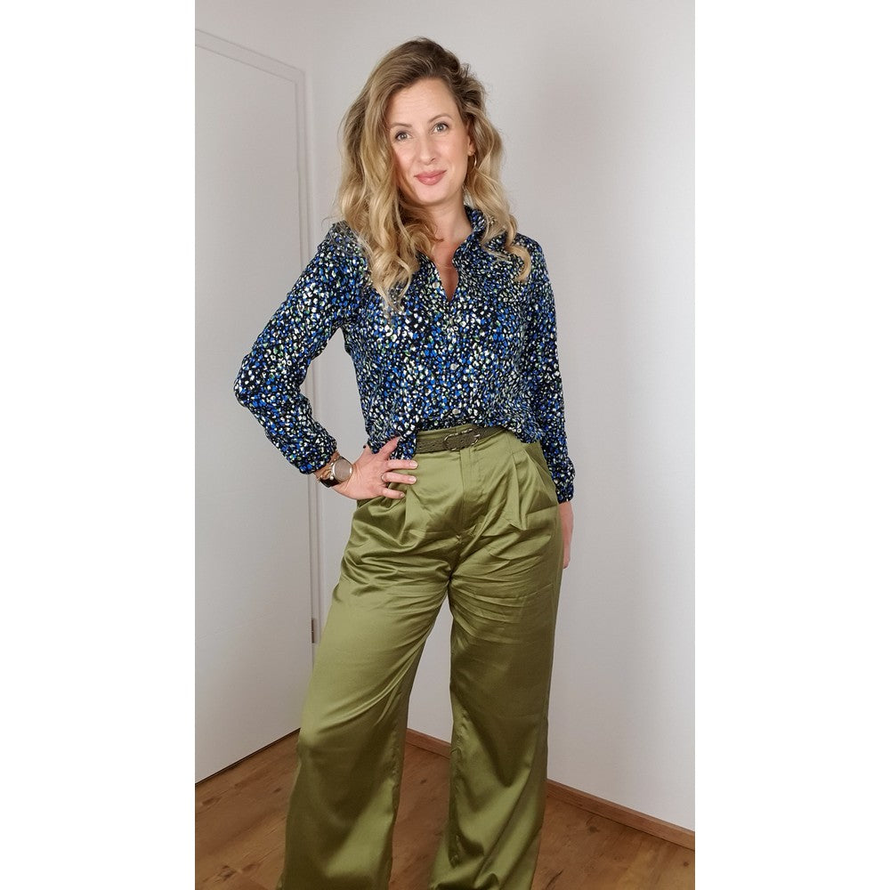 Baumwollsatin uni dark green Kombi Nerida Hansen