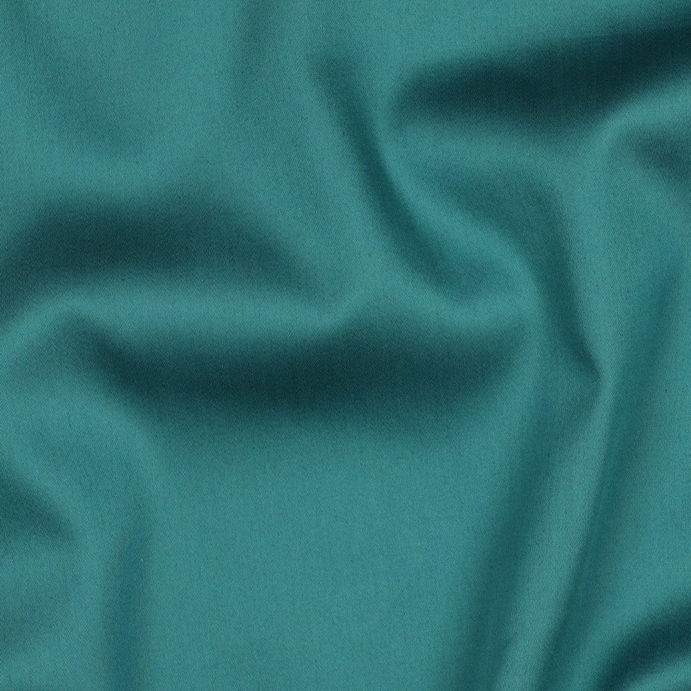 Baumwollsatin uni dark cyan