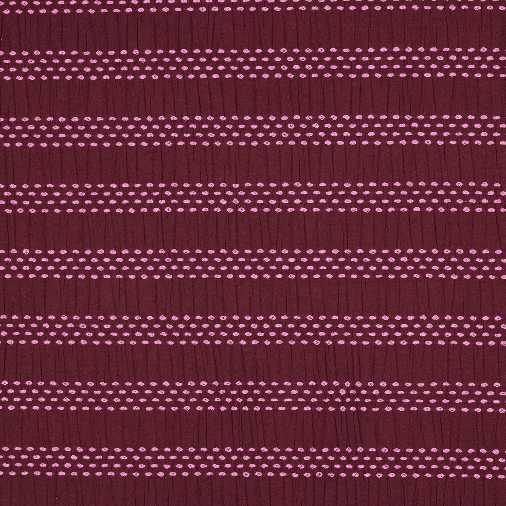 BALD ERHÄLTLICH - Baumwolle dobby Jacquard Streifen aubergine pink