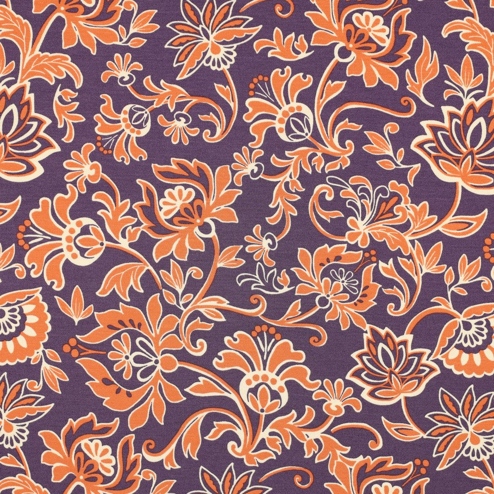 Punta di Roma Paisley Flowers aubergine