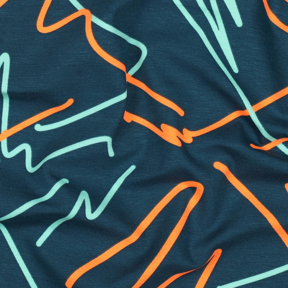 Jersey neon Abstract petrol orange