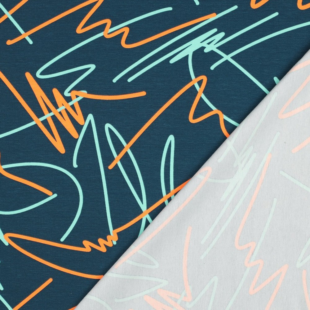 Jersey neon Abstract petrol orange