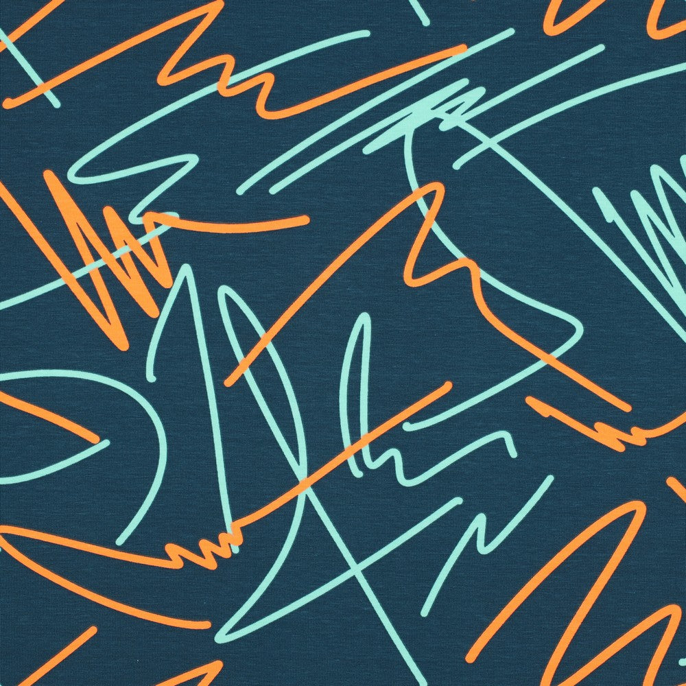 Jersey neon Abstract petrol orange