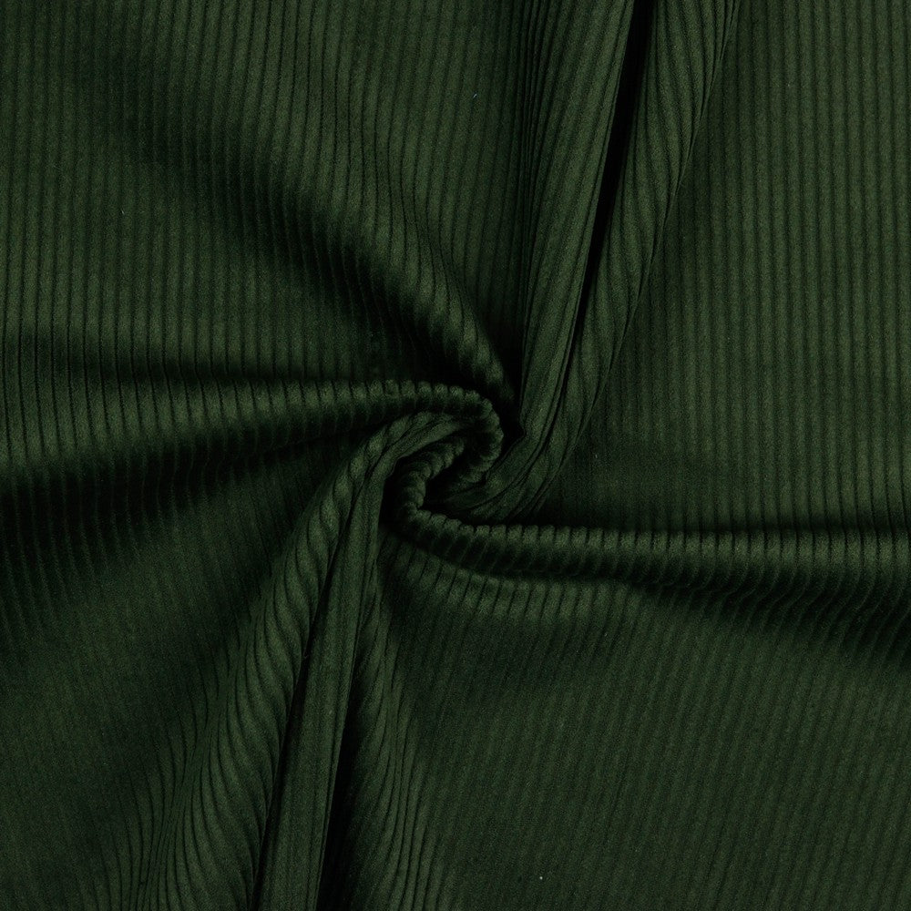 Cord washed uni dunkelgrün