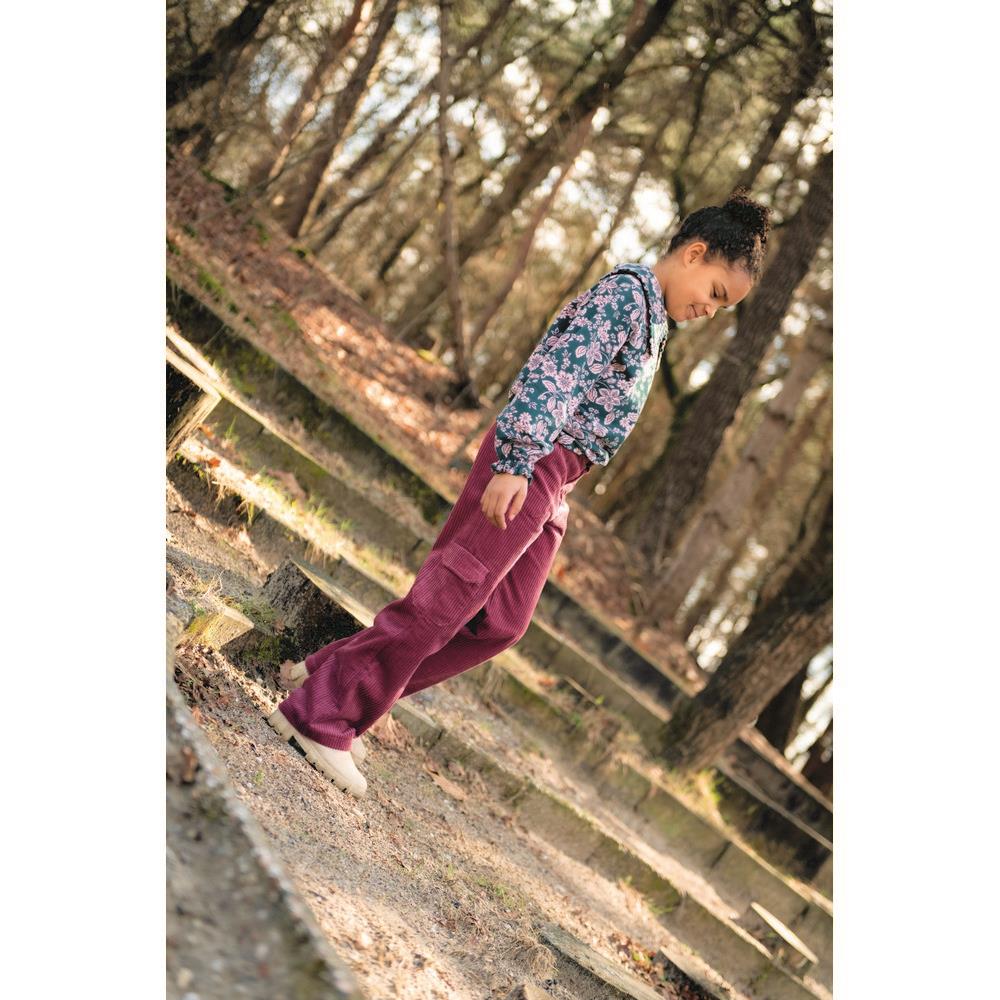 Cord washed uni aubergine