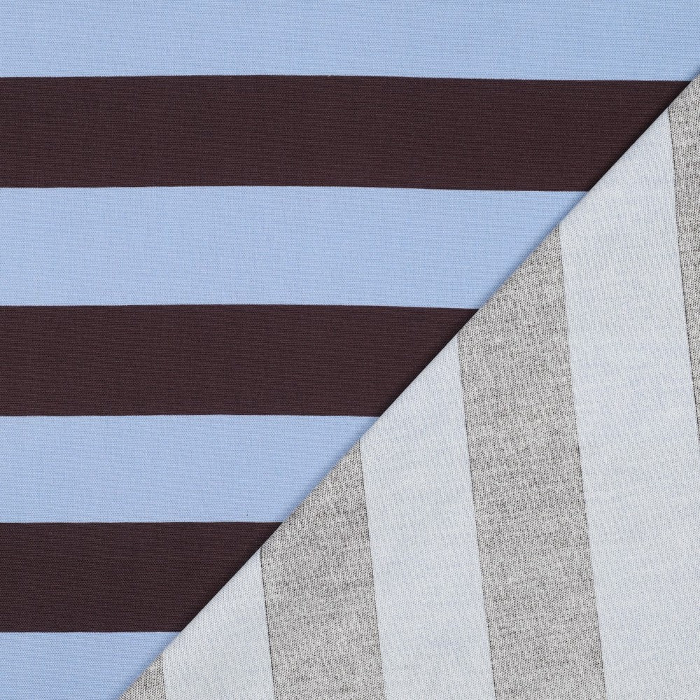 Canvas Stripes Streifen breit hellblau aubergine