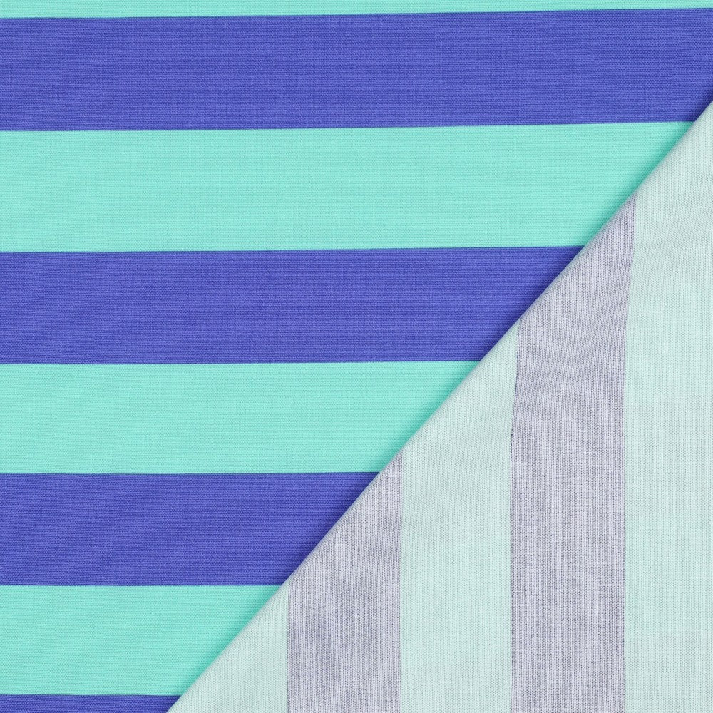 Canvas Stripes Streifen breit mint blau