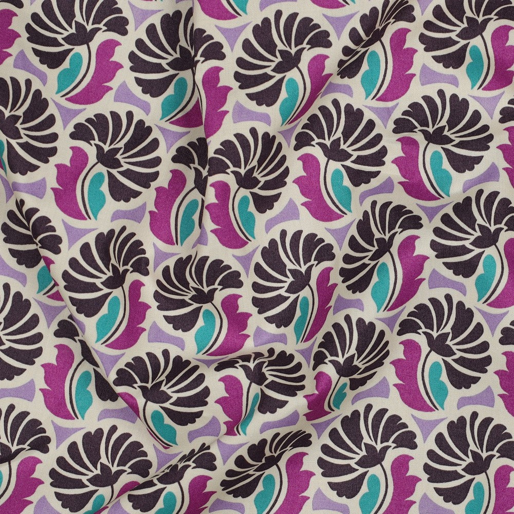 Baumwolle Flowers Purple