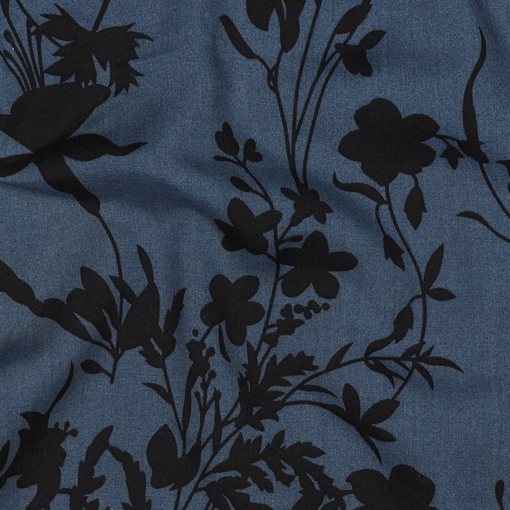 Viskose Bluse Flowers navy
