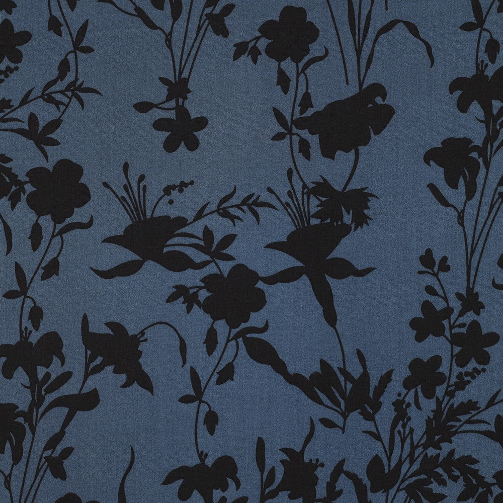 Viskose Bluse Flowers navy