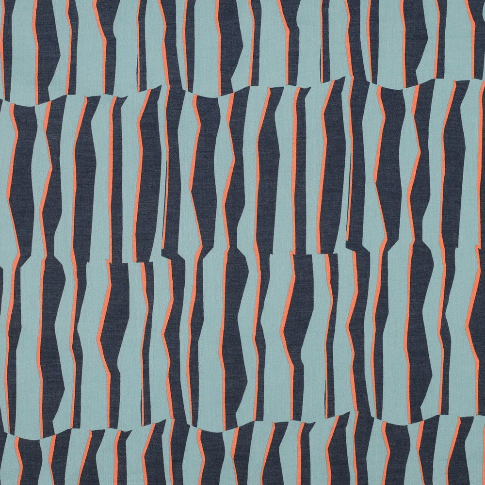 Baumwolle Voile Geometric hell petrol orange